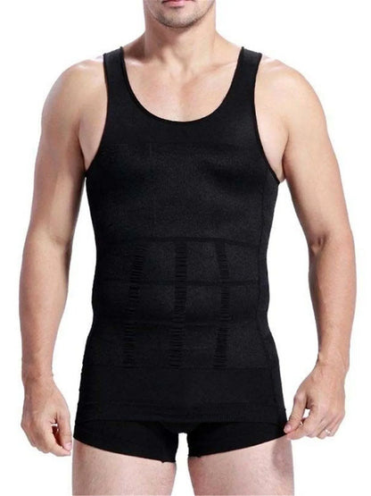 Slim and Lift Men's Body Shaper Vest with Firming Panels - 2024
