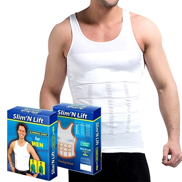 Slim and Lift Men's Body Shaper Vest with Firming Panels - 2024