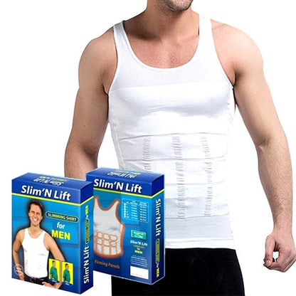Slim and Lift Men's Body Shaper Vest with Firming Panels - 2024